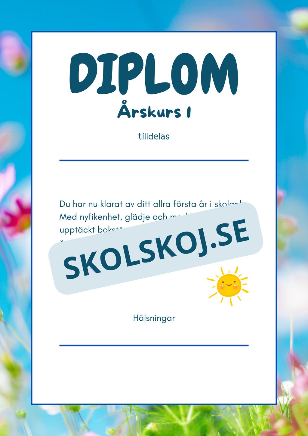 Diplom årskurs 1 - årskurs 6