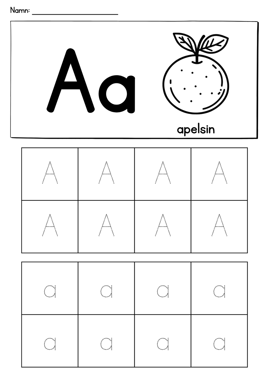 Spåra bokstäver - Häfte - Hela alfabetet