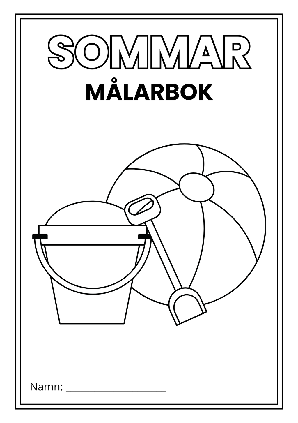 Sommar - Målarbok