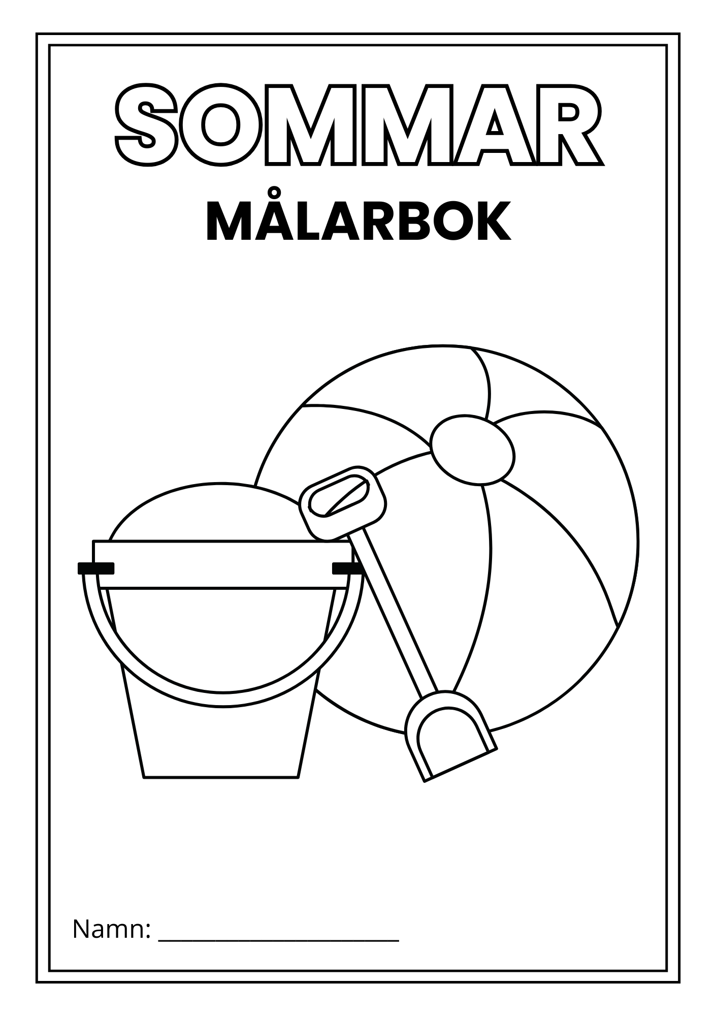 Sommar - Målarbok