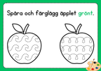 Spåra och färglägg frukter