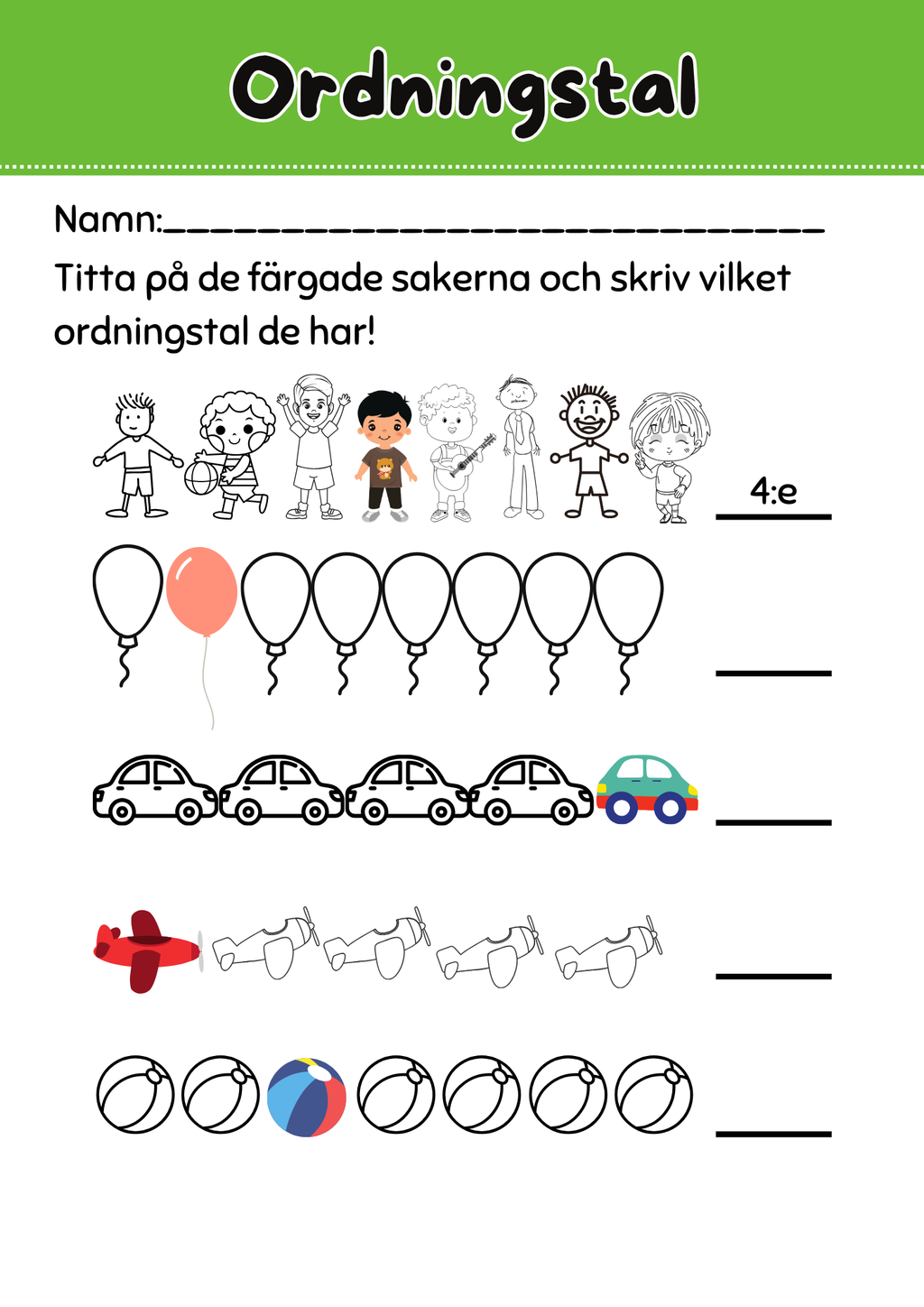 Ordningstal - Häfte