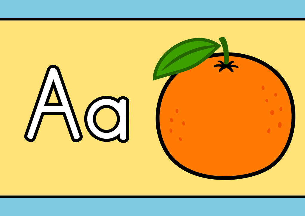 Väggalfabet - A3 Format - Hela alfabetet