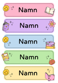 Redigerbara namnskyltar - Powerpoint format