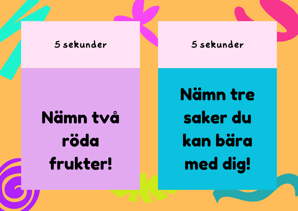 Nämn två, nämn tre! – Ett kul och färgsprakande quiz
