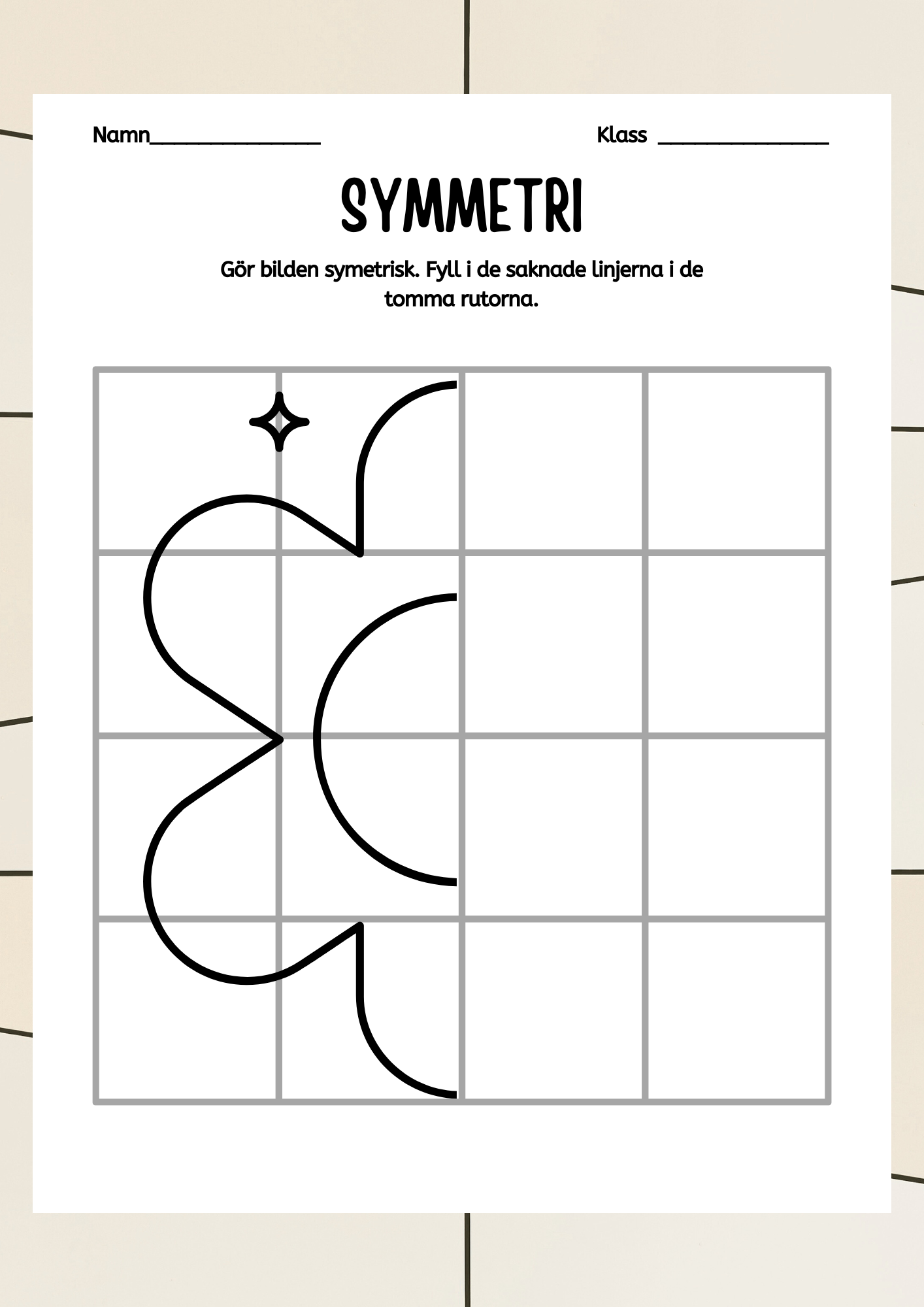 Symmetri - Blandade uppgifter