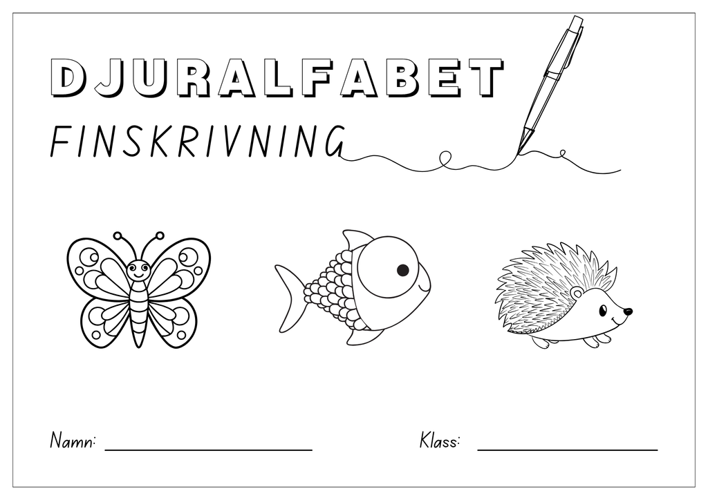 Djuralfabet - Hela alfabetet