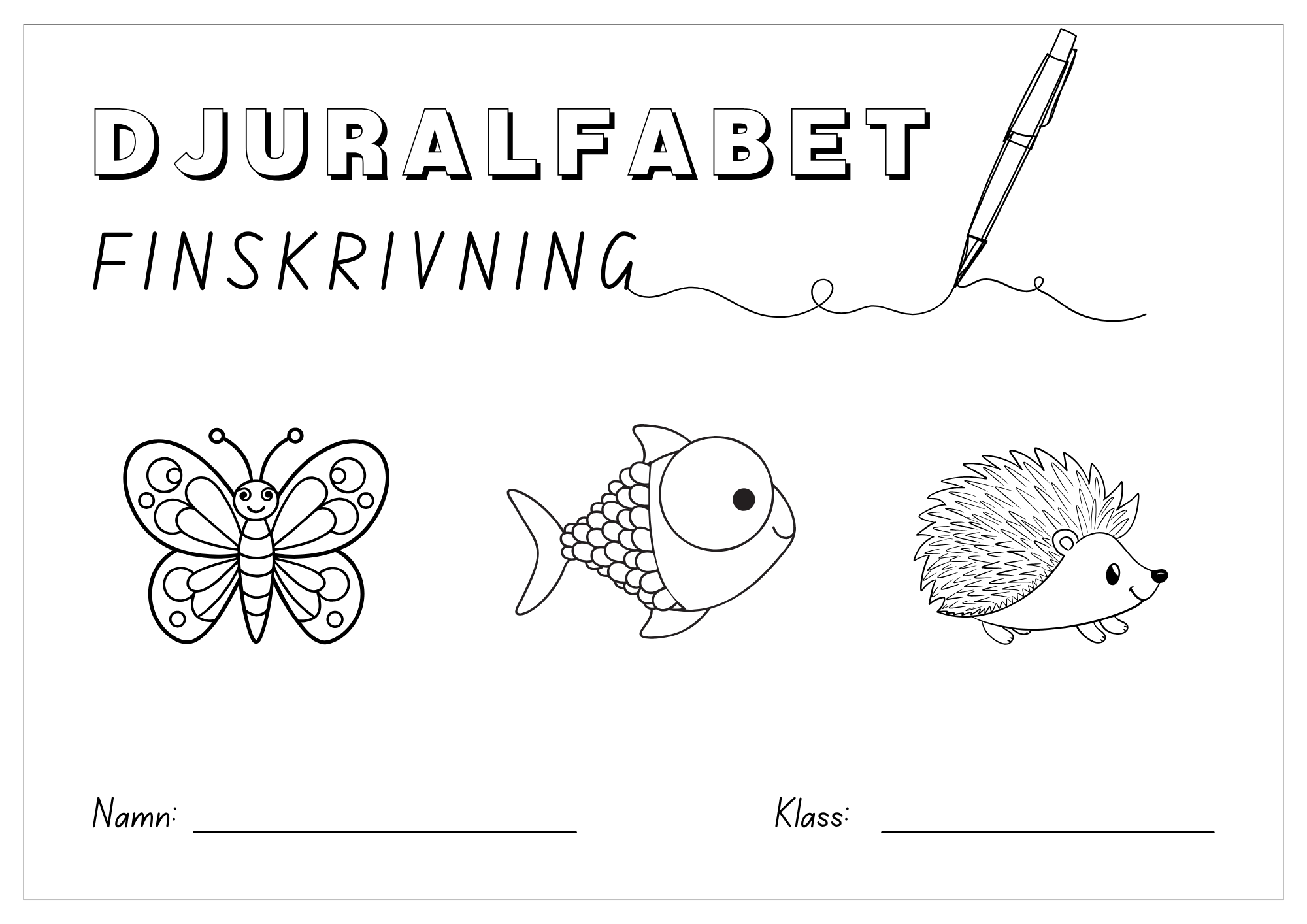 Djuralfabet - Hela alfabetet