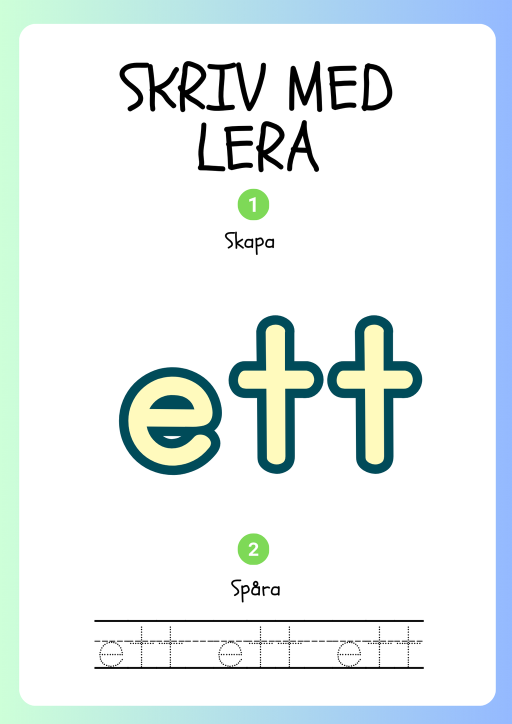 Skriv med lera - Siffror och tal - 1 - 20