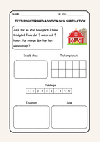 Textuppgifter med addition och subtraktion - Årskurs 2 - 3