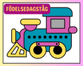 Födelsedagståg - Powerpoint (redigerbar)