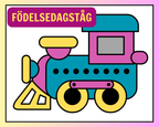 Födelsedagståg - Powerpoint (redigerbar)