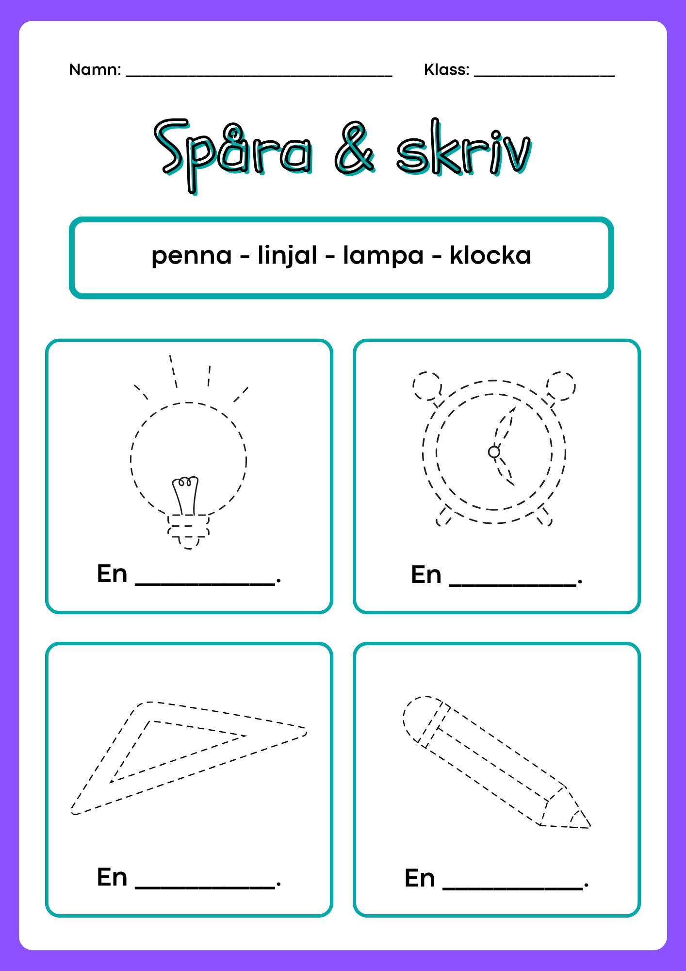 Spåra och skriv - Häfte