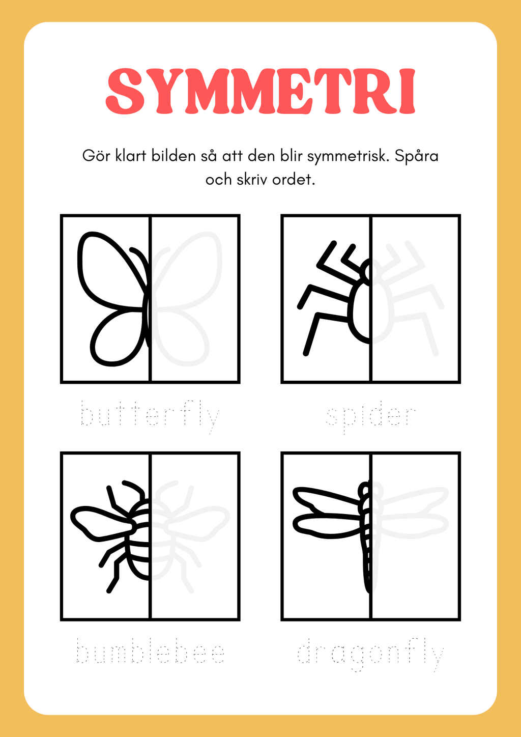 Symmetri - Gör klart bilden