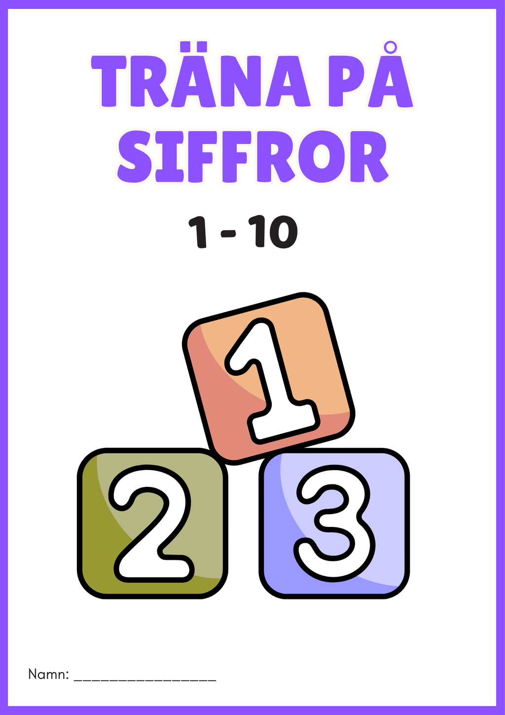 Träna på siffror - Häfte