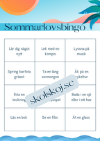 Sommarlovsbingo + bokmärken