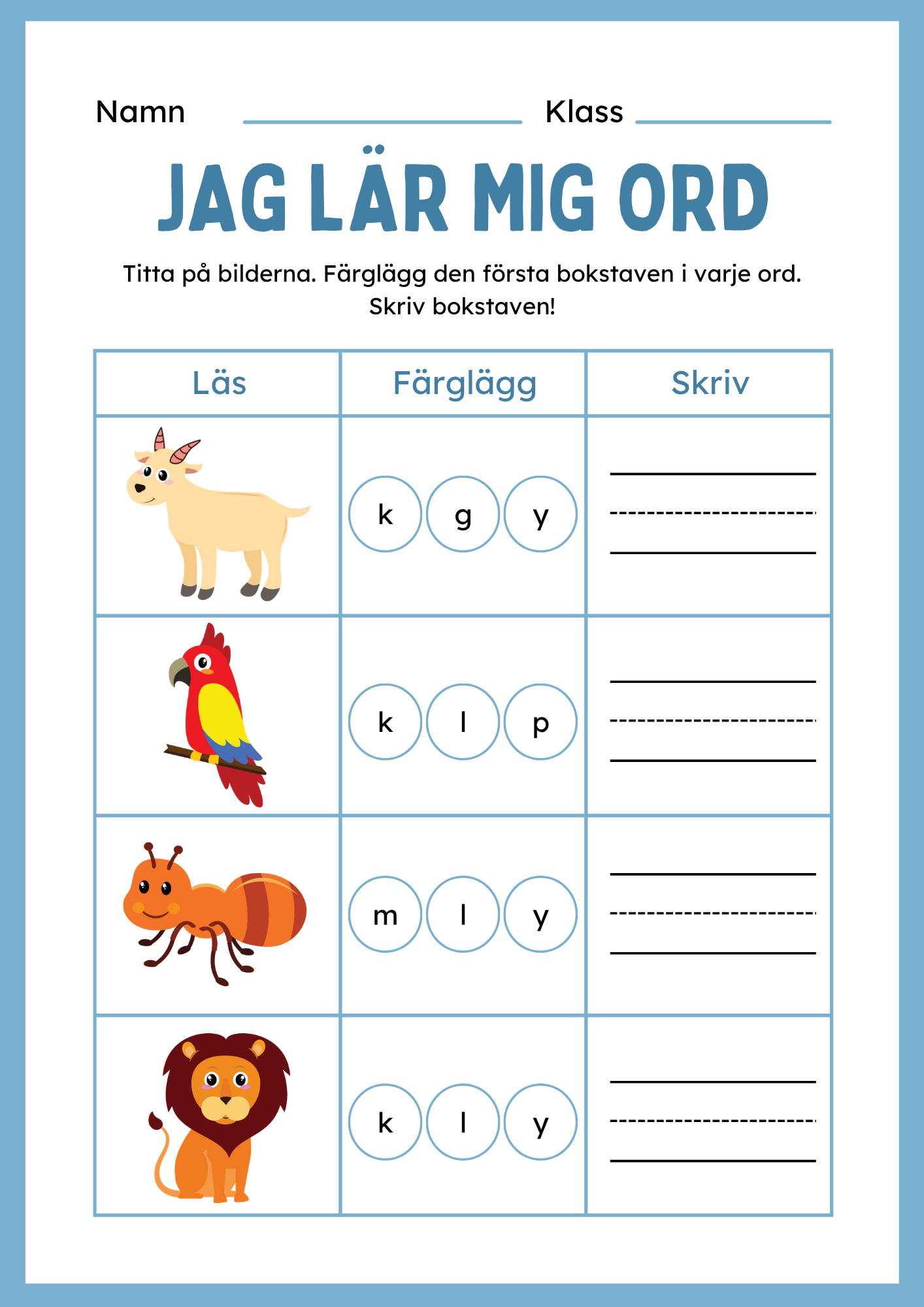Jag lär mig ord - Häfte