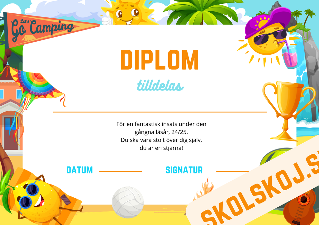 Diplom - Tema Sommar (4 st)
