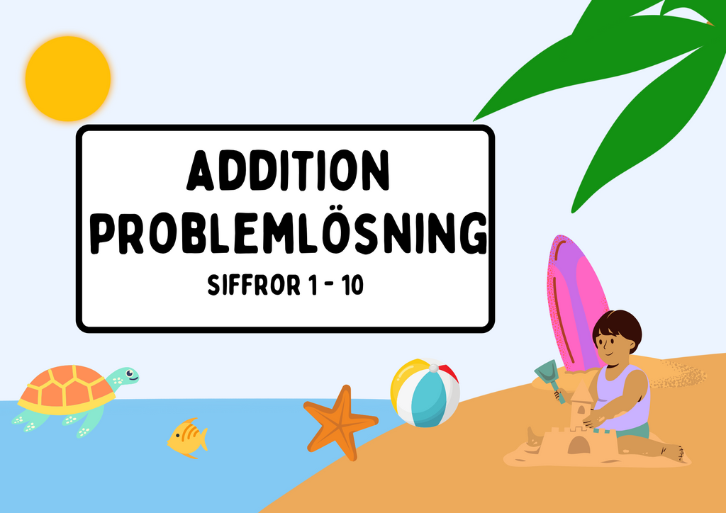 Addition problemlösning - Siffror 1 - 10