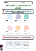Läxa matematik - Polygoner och vinklar - Årskurs 4