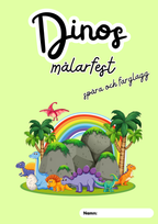 Dinos målarfest - Spåra och färglägg