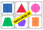 Pusselkort med geometriska former