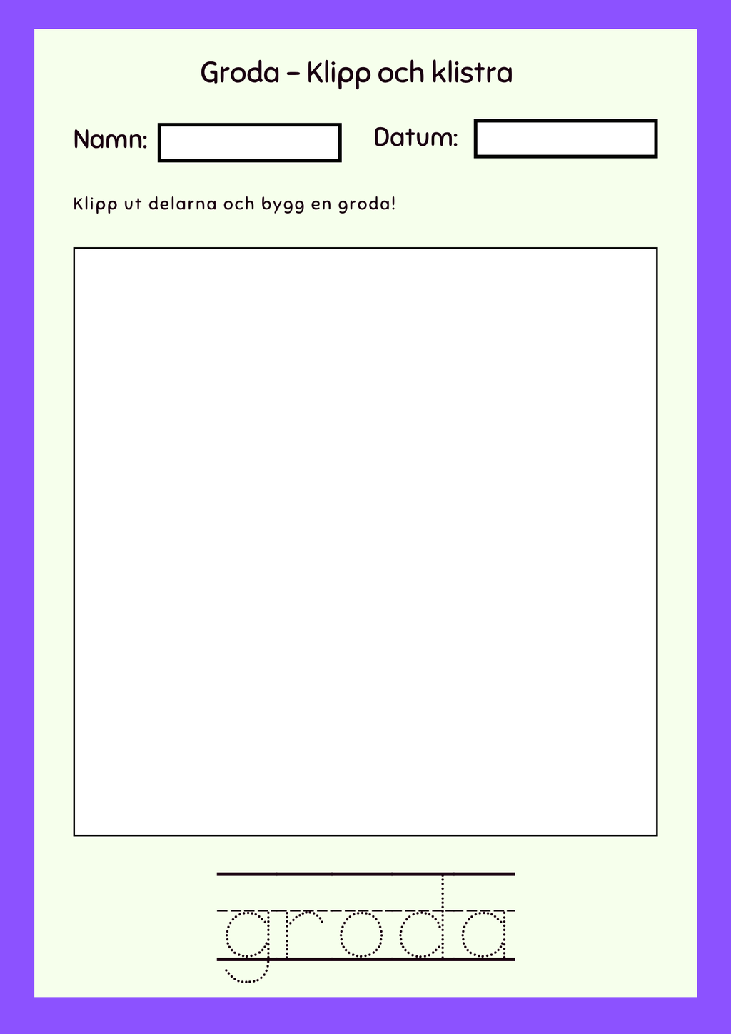 Groda - Klipp och klistra