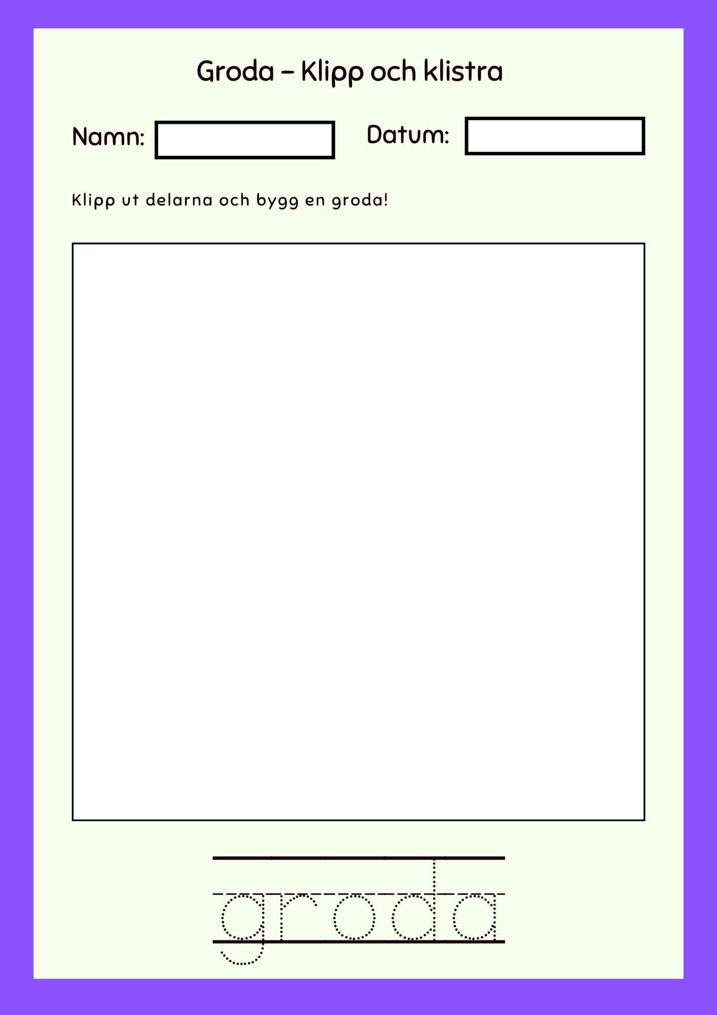 Groda - Klipp och klistra