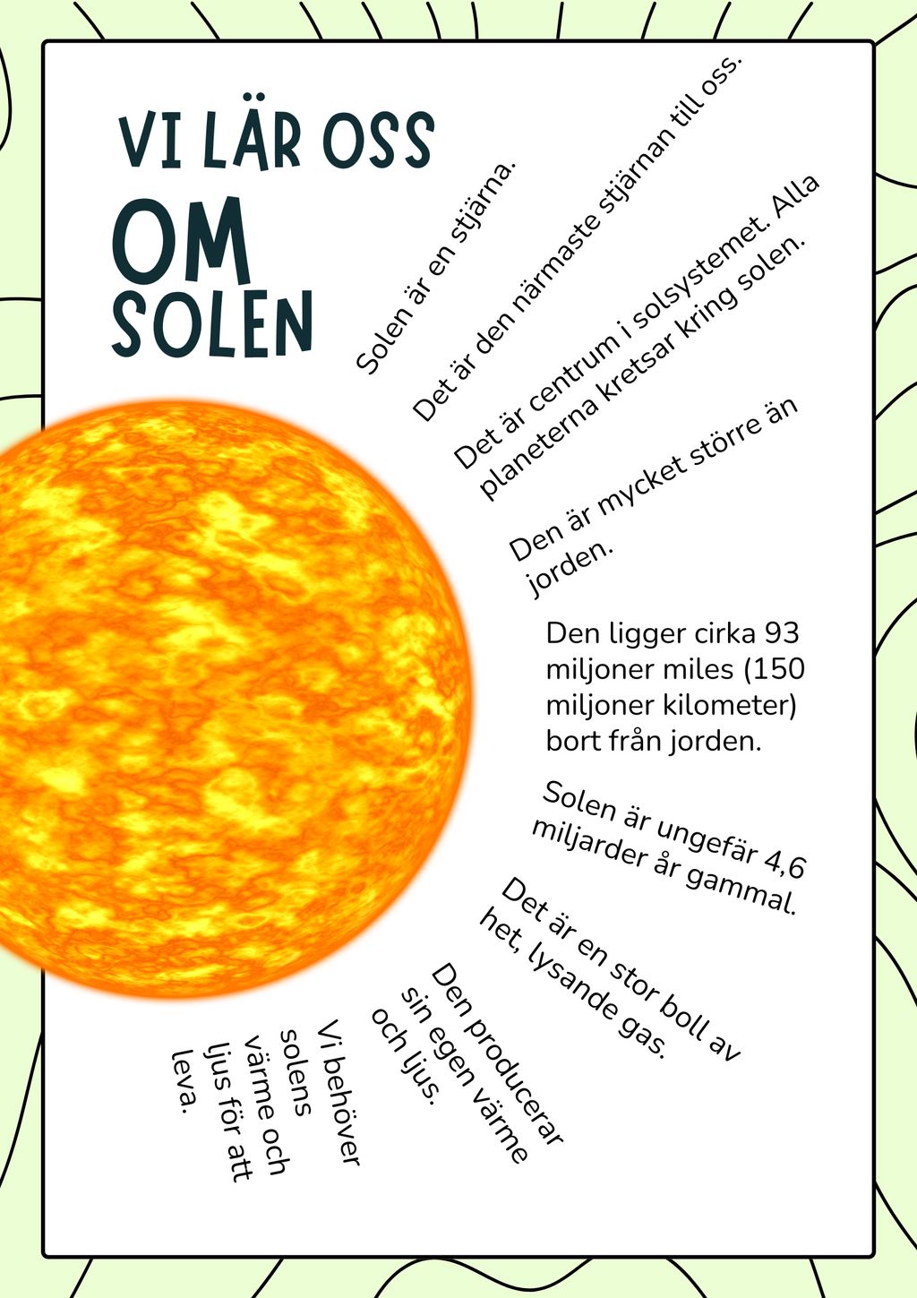 Vi lär oss om solen - Årskurs 3 - 6 - Häfte