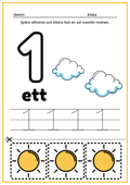 Räkna, spåra och klistra fast - 1 - 20