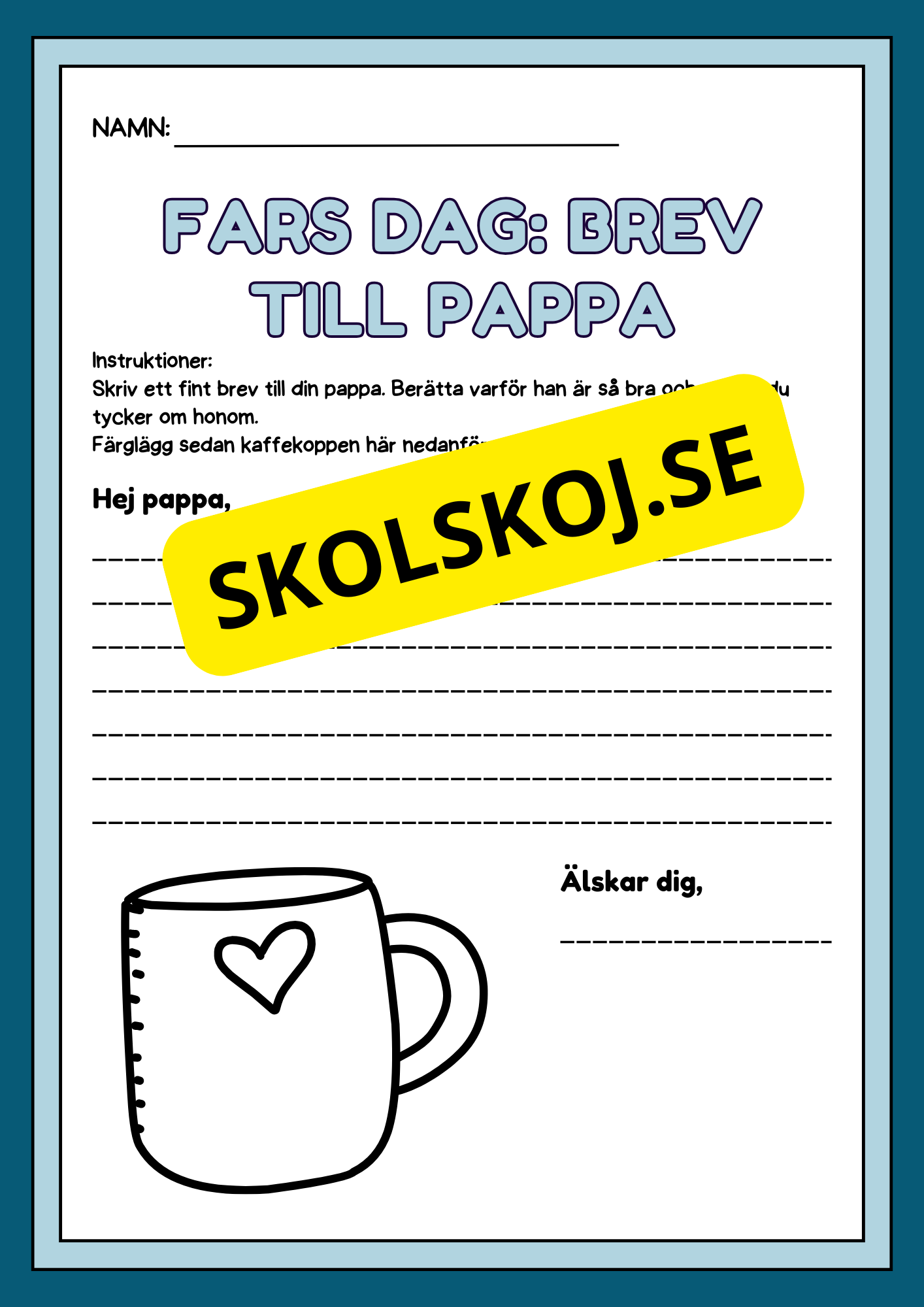 Fars och mors dag - Brev till pappa och mamma