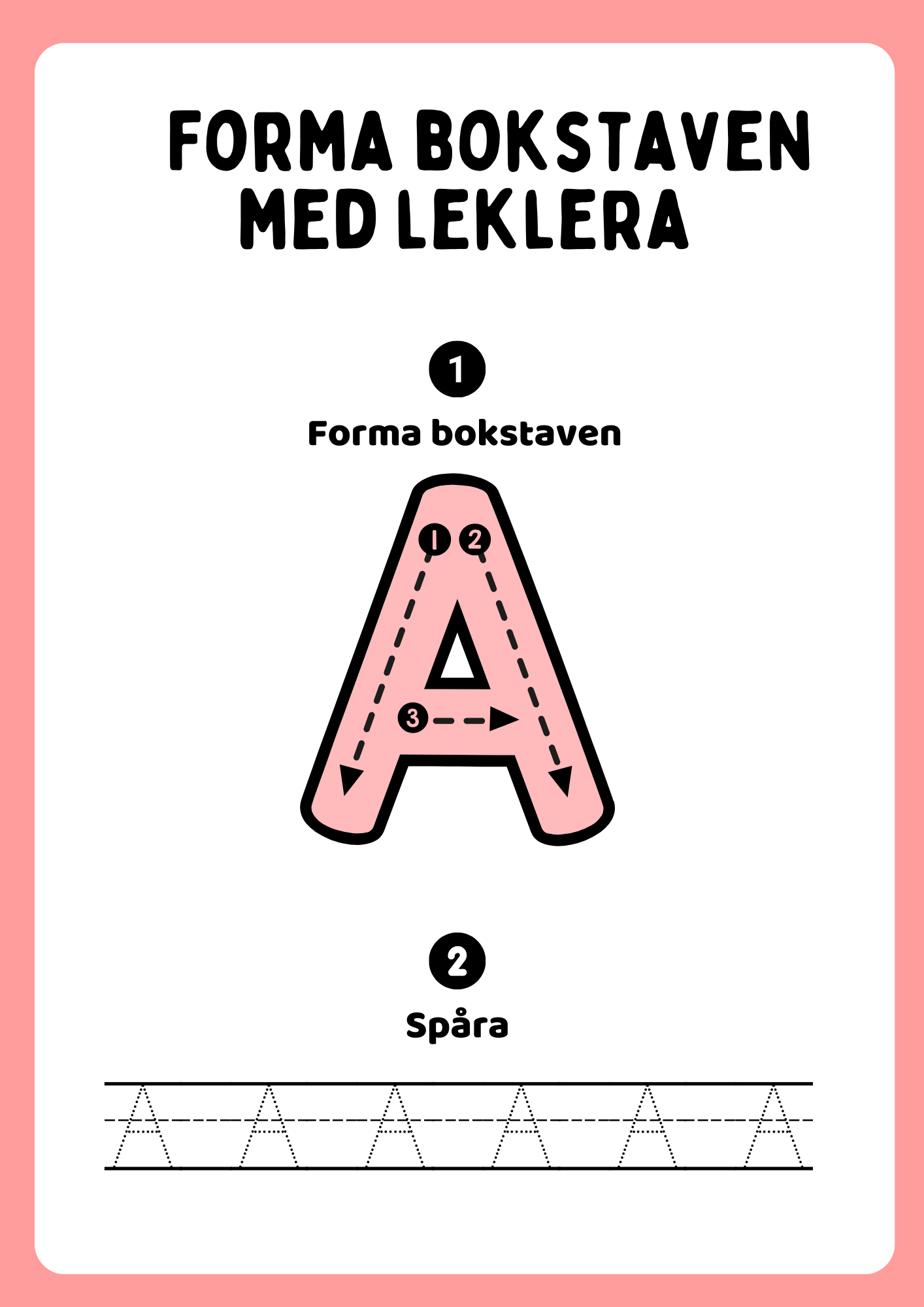 Forma bokstaven med leklera - Hela alfabetet - Versaler & gemener