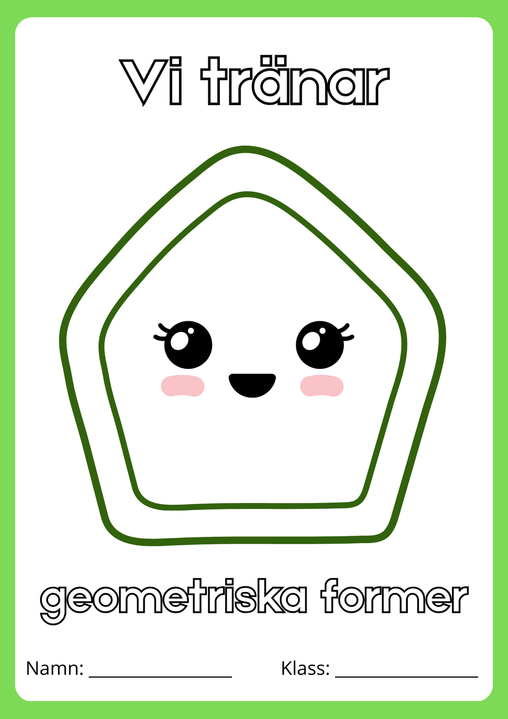 Vi tränar geometriska former - Häfte