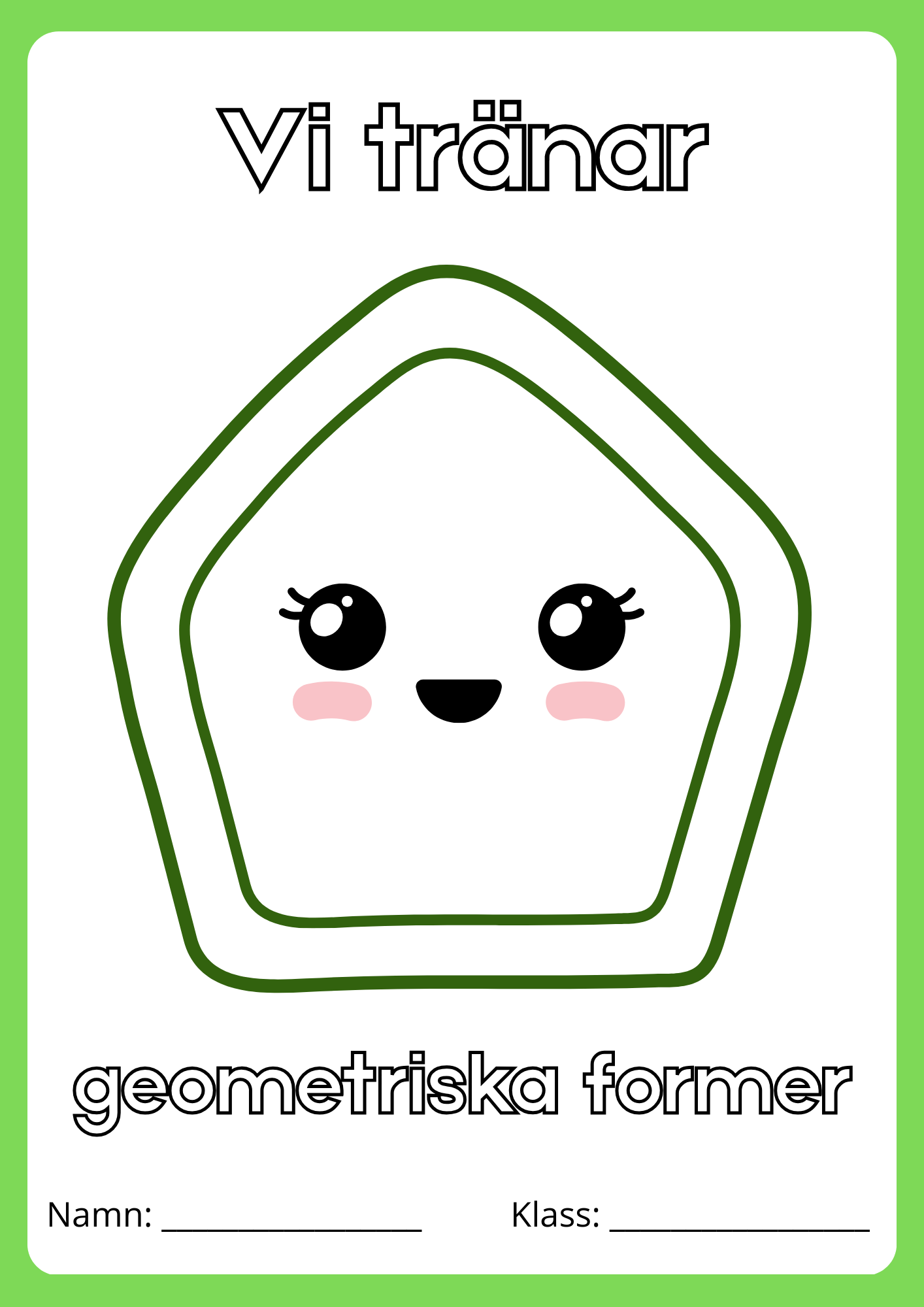 Vi tränar geometriska former - Häfte