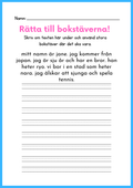 Rätta till bokstäverna