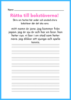 Rätta till bokstäverna
