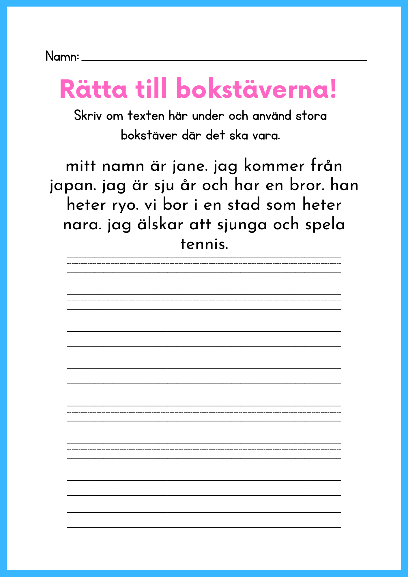 Rätta till bokstäverna