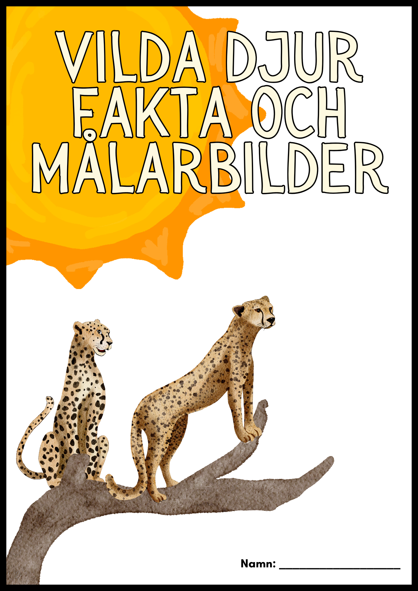 Vilda djur fakta och målarbilder