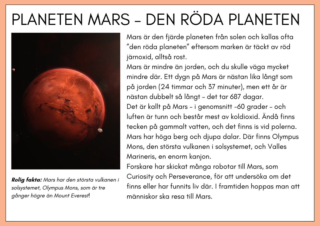 Upptäck solsystemet och skapa din egen planet