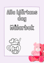 Alla hjärtans dag - Målarbok