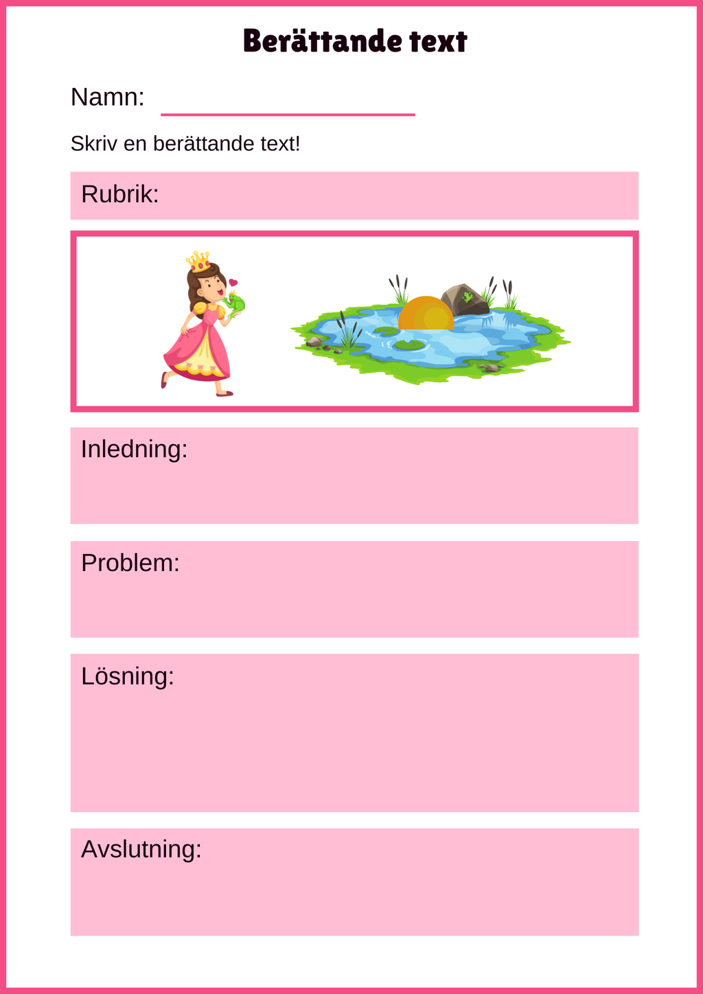 Skriv en berättande text - Häfte