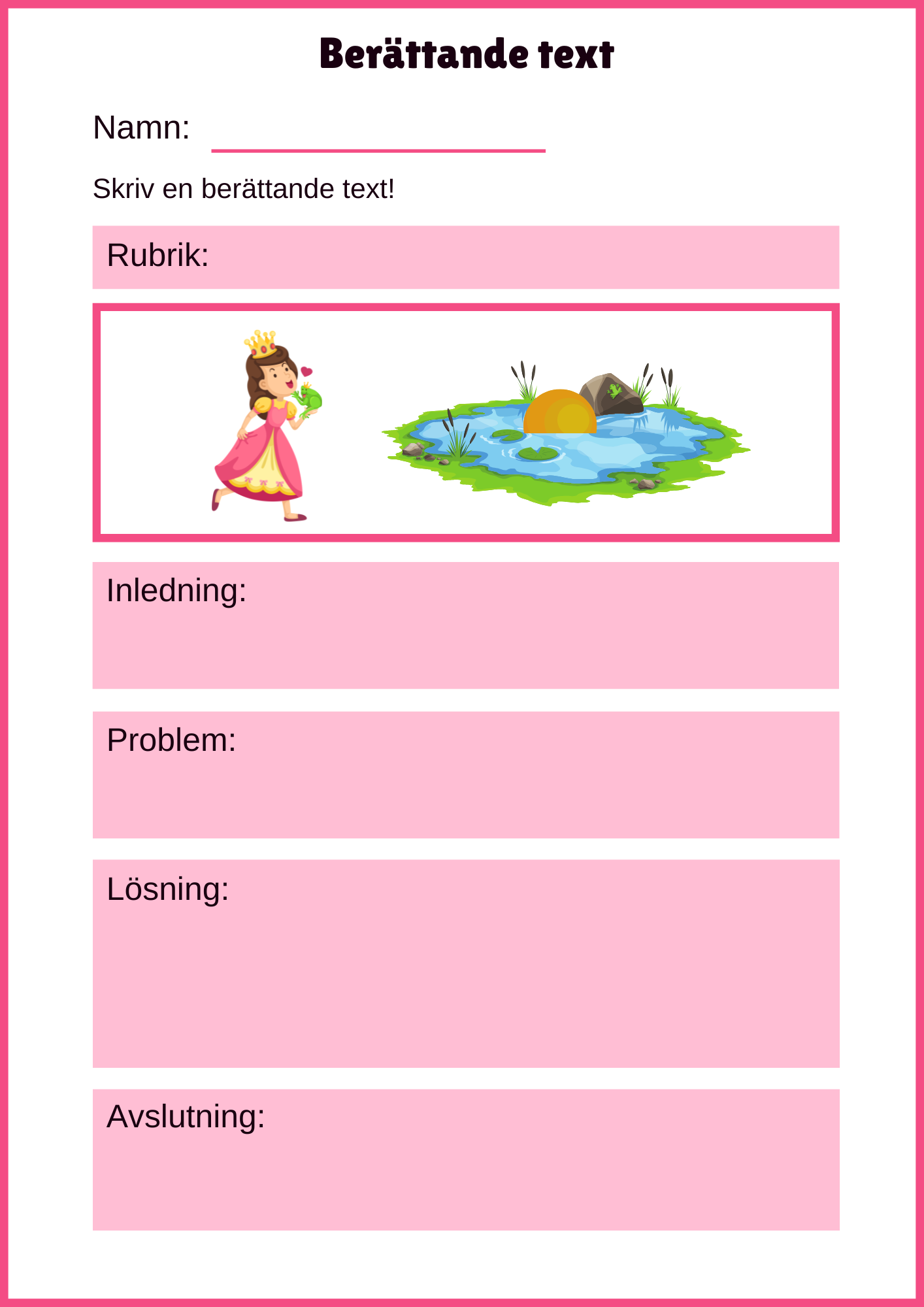 Skriv en berättande text - Häfte