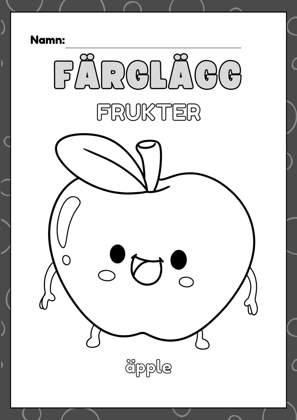 Färglägg frukter - Häfte