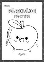 Färglägg frukter - Häfte