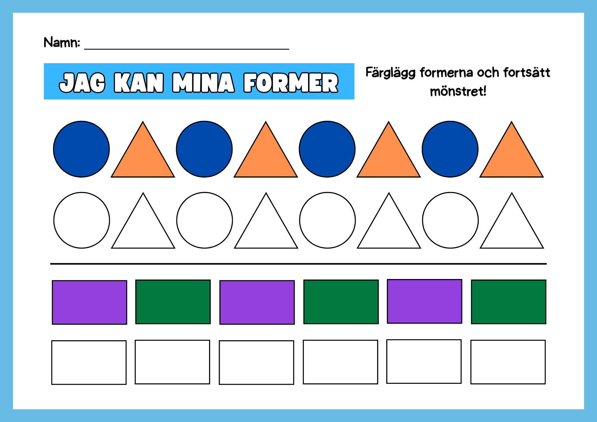 Jag kan mina former - Häfte