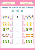 Större än, mindre än och lika med - Häfte