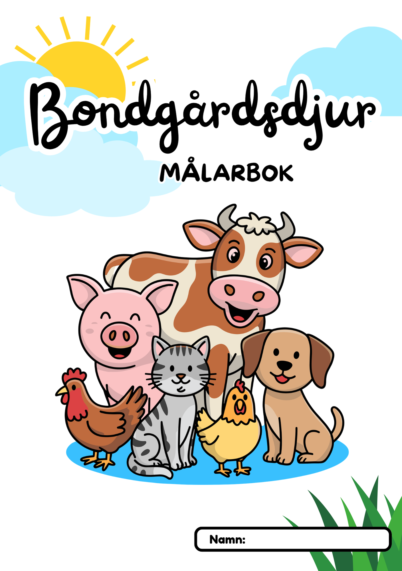Bondgårdsdjur - Målarbok