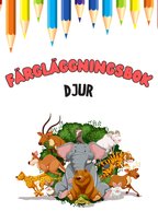 Färgläggningsbok - Djur (25 sidor)