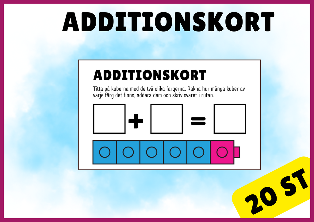 Additionskort - Enkel addition
