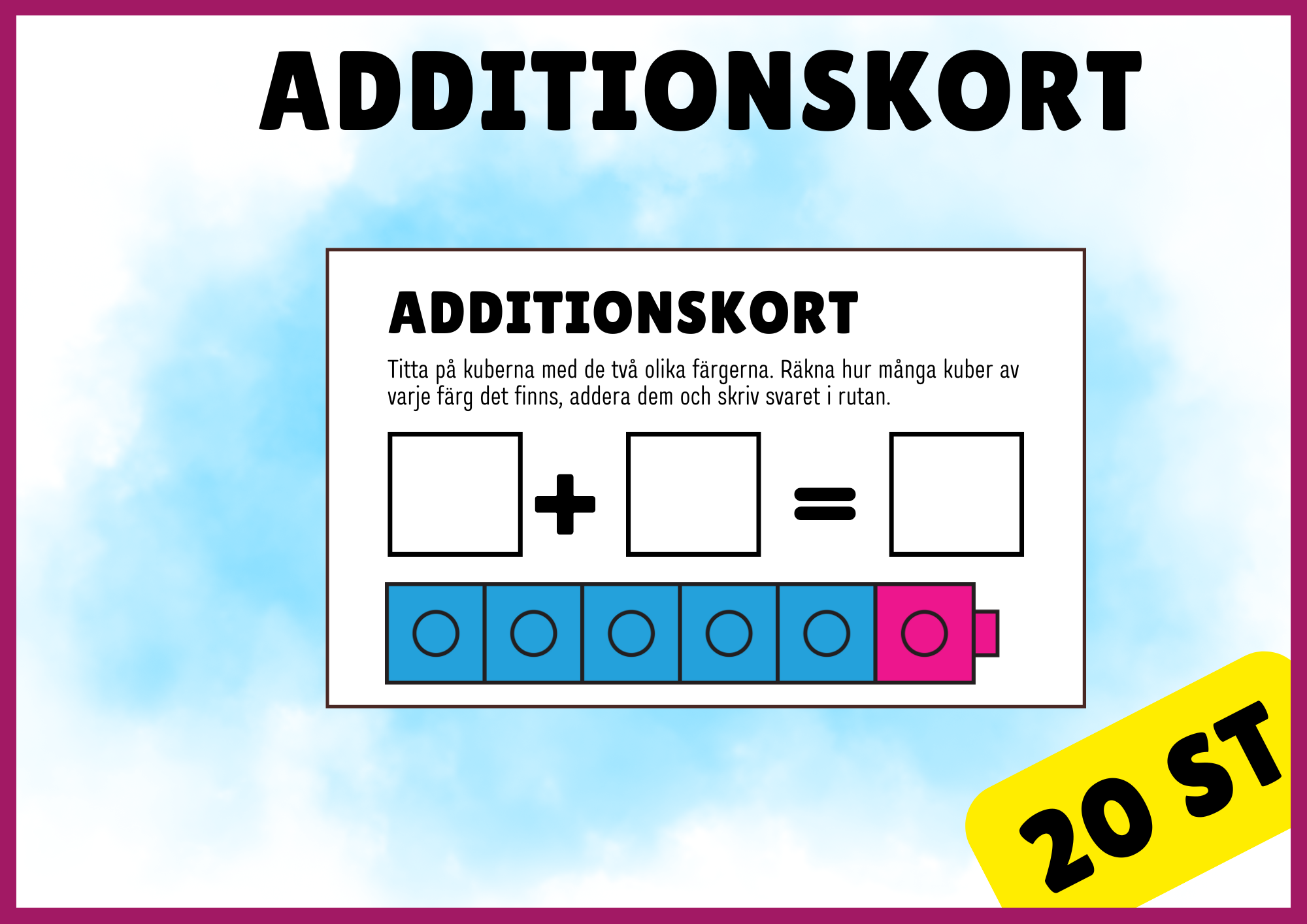 Additionskort - Enkel addition